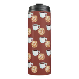 Waterverf Kaneel Bun Gebak Koffie Thermosbeker