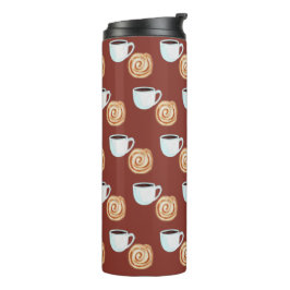 Waterverf Kaneel Bun Gebak Koffie Thermosbeker