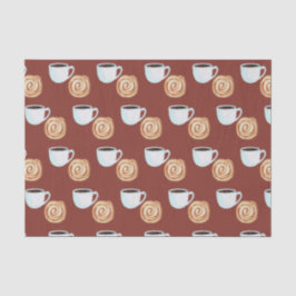 Waterverf Kaneel Bun Gebak Koffie Tissuepapier