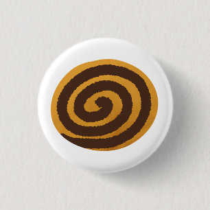 Waterverf Kaneelbrood Bakkerij Cadeau Ronde Button 3,2 Cm
