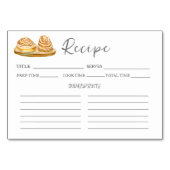 Waterverf kaneelbroodjes recept kaart (Voorkant)