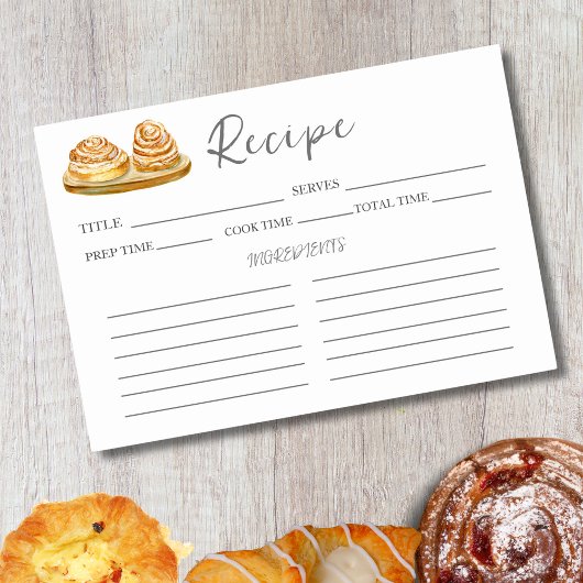 Waterverf kaneelbroodjes recept kaart