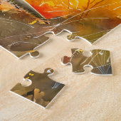 Waterverf Kangoeroe bij Zonsondergang Legpuzzel (Zijkant)