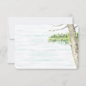 Waterverf kano meer bruiloft reactie RSVP kaartje (Achterkant)