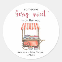 Waterverf Kar Amperzels Babyborrel Ronde Sticker