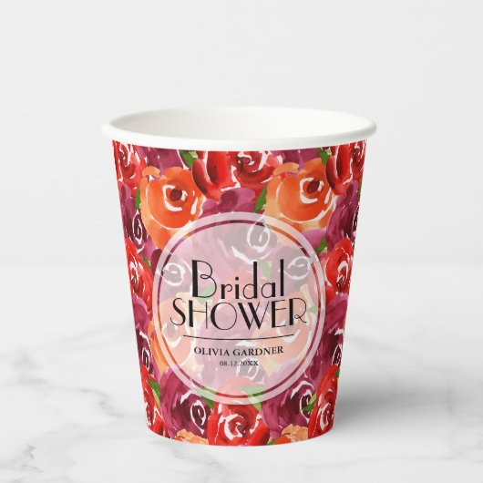 Waterverf karbonade Vrijgezellenfeest Cups Papieren Bekers (Voorkant)