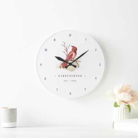 Waterverf kardinaal aangepaste grote klok (Huis)