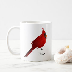 Waterverf kardinaal diep donkerrood verzadigd op m koffiemok