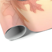 Waterverf kardinaal en herfstbladeren Decoupage Cadeaupapier (Rol Hoek)