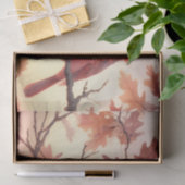 Waterverf kardinaal en herfstbladeren Decoupage Tissuepapier (Geschenk)