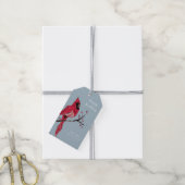 Waterverf Kardinaal Gefeliciteerd Cadeaulabel (Met Touw)