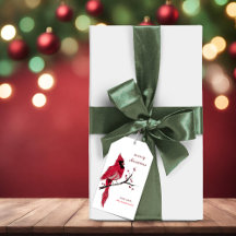 Waterverf Kardinaal Kerstcadeau Tags