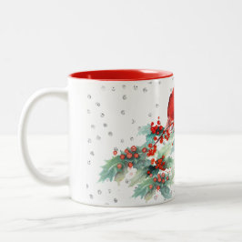 Waterverf kardinaal op bijkantoren Zilveren Accent Koffiemok