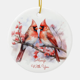 Waterverf kardinaal paar Ornament