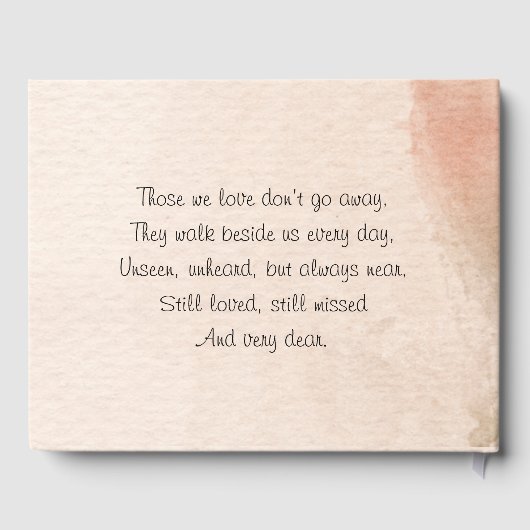 Waterverf kardinaal sympathie in herinnering gastenboek (Achterkant)