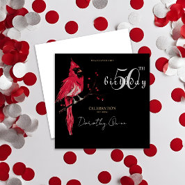 Waterverf Kardinaal Verjaardagsfeest Kaart