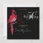 Waterverf Kardinaal Verjaardagsfeest Kaart (Voorkant)