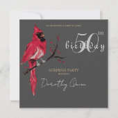 Waterverf Kardinaal Verrassingsfeestje Kaart (Voorkant)