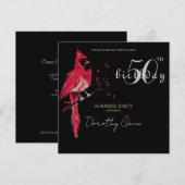 Waterverf Kardinaal Verrassingsfeestje Kaart (Voorkant / Achterkant)