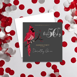 Waterverf Kardinaal Verrassingsfeestje Kaart