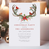 Waterverf Kardinaal Vogelgewei Kerstfeest Kaart