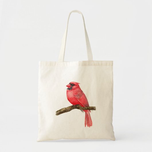Waterverf kardinale vogels tote bag (Voorkant)