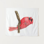 Waterverf kardinale vogels wandkleed (Voorkant (horizontaal))