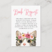 Waterverf Kat Baby shower aanvragen Informatiekaartje (Voorkant)