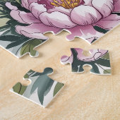 Waterverf Kat Bloem Legpuzzel (Zijkant)