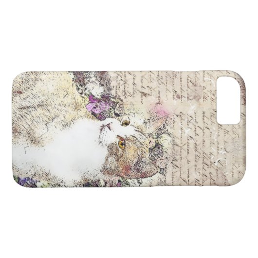 Waterverf  kat Case-Mate iPhone case (Achterkant (Horizontaal))
