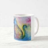 Waterverf Kat Colorful Art tekening Mok (Voorkant rechts)