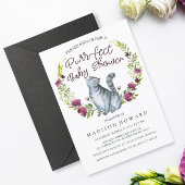 Waterverf Kat Gesponnen Baby shower met uitwerpsel Kaart