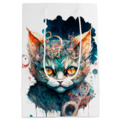 Waterverf kat in steampunk medium cadeauzakje (Achterkant)