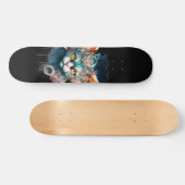 Waterverf kat in steampunk persoonlijk skateboard (Horizontaal)