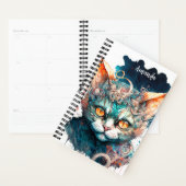 Waterverf kat in steampunk planner (Display)