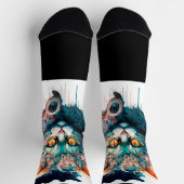 Waterverf kat in steampunk sokken (Top)
