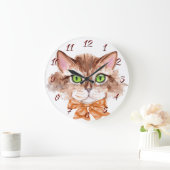 Waterverf Kat Klok (Huis)