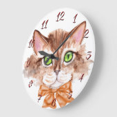 Waterverf Kat-klok Grote Klok (Hoek)