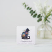 Waterverf Kat met sterplein Visitekaartje (Staand voorkant)