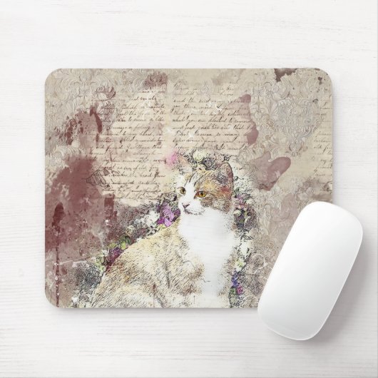 Waterverf  kat muismat (Met muis)