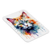 Waterverf Kat Multikleur Spat kunst Magneet (Rechterzijde)