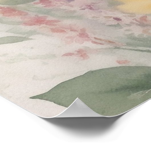 Waterverf Kat Poster (Hoek)