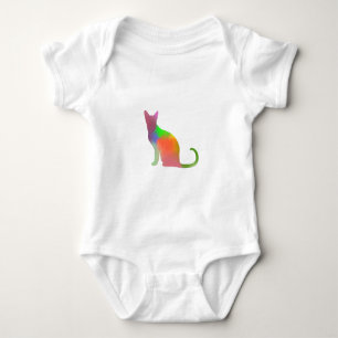 Waterverf kat silhouet romper
