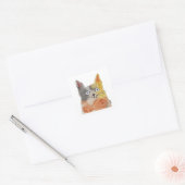 Waterverf Kat Sticker (Envelop)