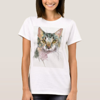 Waterverf Kat T-shirt