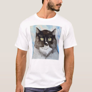 Waterverf kat t-shirt