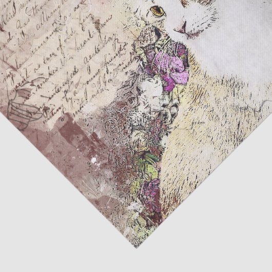 Waterverf kat tissuepapier (Detail)