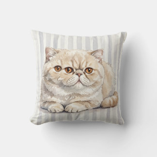 Waterverf Kat Worp Kussen Hoes Ontwerp