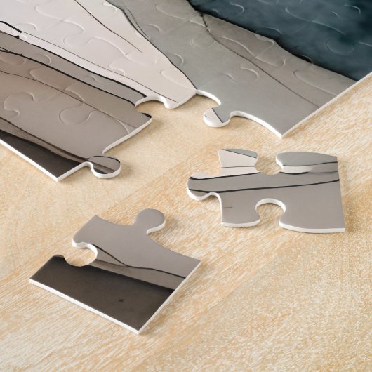 Waterverf Kat Zittend op Venster Ledge Puzzel Legpuzzel (Zijkant)