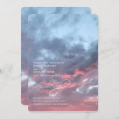 Waterverf Katoen Snoep Sky geschilderde bruiloft Kaart (Voorkant / Achterkant)